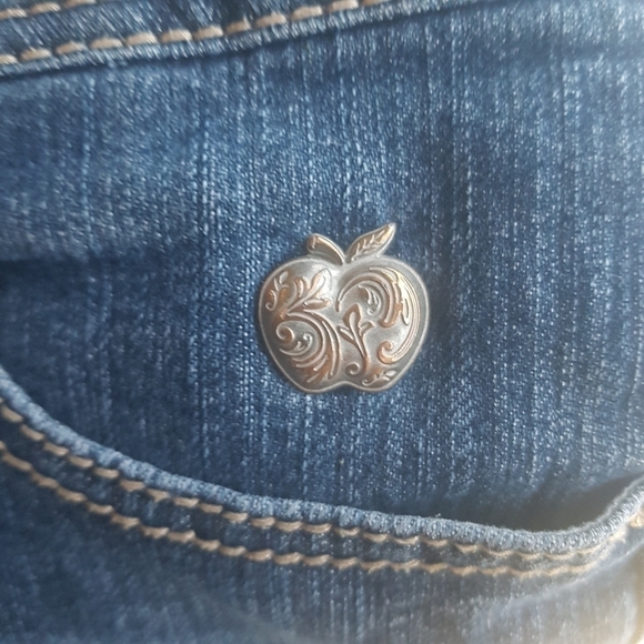 Apple Bottoms Midrise Straight Leg Blue Jeans - Picture 8 of 15